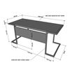 Bàn giám đốc có tấm chắn 160x70cm Gỗ Tràm chân sắt BGD68047