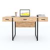 Bàn làm việc 3 ngăn kéo 140x60cm gỗ cao su chân sắt BD68081