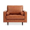 Sofa đơn nệm bọc simili nâu ArmChair 01 GSD68030