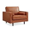 Sofa đơn nệm bọc simili nâu ArmChair 01 GSD68030