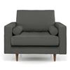 Ghế sofa đơn nệm bọc vải màu xám ArmChair 03 GSD68032