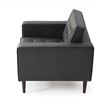 Sofa đơn nệm bọc simili màu đen ArmChair 06 GSD68035