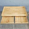 Bàn làm việc 2 ngăn kéo gỗ cao su chân sắt BD68075