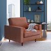 Sofa đơn nệm bọc simili nâu ArmChair 01 GSD68030