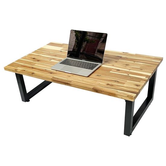 Bàn ngồi bệt 100x60cm gỗ tràm dày 25mm chân gấp thấp SGD008