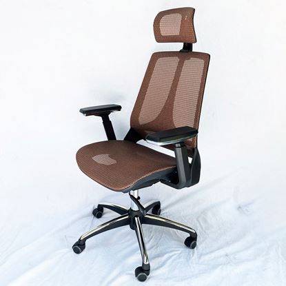 Ghế công thái học Ergonomic cao cấp lưng lưới màu nâu GSP07