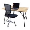Combo Bàn Làm Việc Chân Gấp Và Ghế Chân Xoay Tay Rời CB68131
