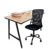 Combo Bàn Làm Việc 120x60cm Và Ghế Chân Xoay Lưng Lưới CB68128