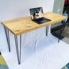 Bàn làm việc 140x60cm gỗ thông dày 4cm chân sắt Hairpin SPD68157