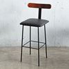 Ghế bar lưng tựa gỗ chân sắt sơn tĩnh điện GBAK008