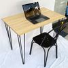 Combo Bàn Làm Việc Gỗ Plywood Và Ghế Sắt Có Tựa Lưng CB68136