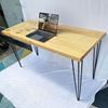 Bàn làm việc 140x60cm gỗ thông dày 4cm chân sắt Hairpin SPD68157