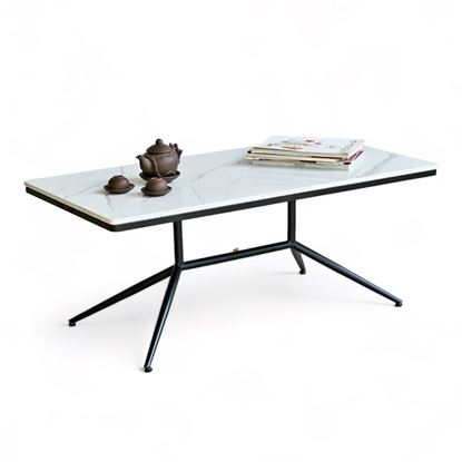 Bàn sofa mặt đá 110x55x45cm chân sắt côn TT68135