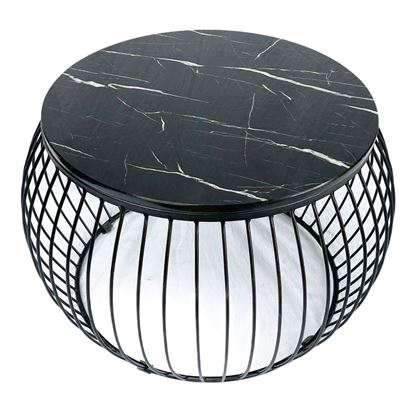 Bàn sofa 72x72x45cm mặt đá khung sắt sơn tĩnh điện TT68136