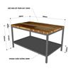 Bàn Sofa 2 tầng mặt gỗ Tràm chân sắt TT68130