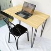 Combo Bàn Làm Việc Gỗ Plywood Và Ghế Sắt Có Tựa Lưng CB68136