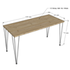 Bàn làm việc 140x60cm gỗ thông dày 4cm chân sắt Hairpin SPD68157