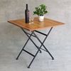 Bàn ngoài trời xếp gọn REFORD 75x75cm gỗ tràm CFD68089