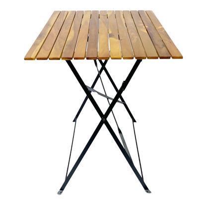 Bàn gấp gọn ngoài trời 60x80cm mặt gỗ tràm CFD68092