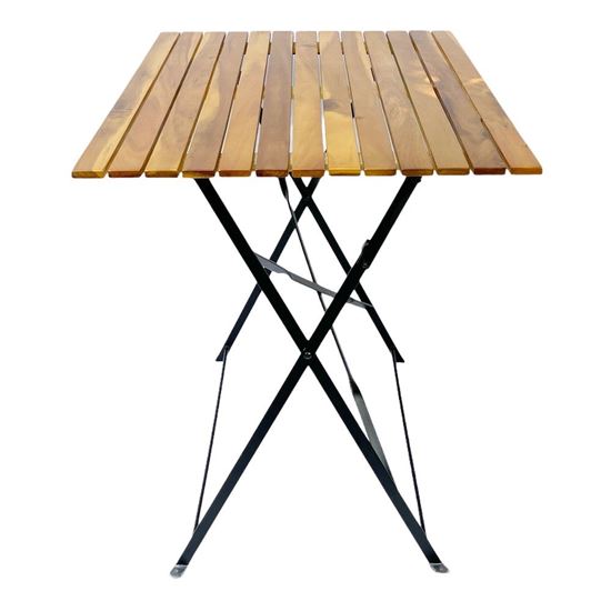 Bàn gấp gọn ngoài trời 60x80cm mặt gỗ tràm CFD68092