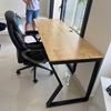 Bàn làm việc 180x70cm gỗ cao su chân sắt hệ Mconcept HBMC033