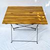 Bàn gấp gọn ngoài trời 60x80cm mặt gỗ tràm CFD68092