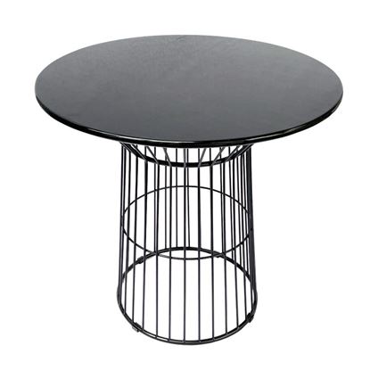 Bàn ăn tròn 80cm chân sắt tròn BA68052