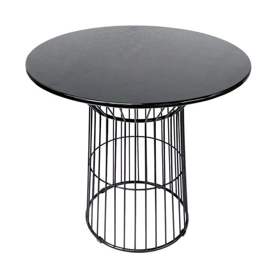 Bàn ăn tròn 80cm chân sắt tròn BA68052