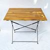 Bàn gấp gọn ngoài trời 60x80cm mặt gỗ tràm CFD68092