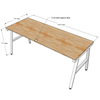 Bàn làm việc 180x70cm gỗ cao su chân sắt hệ Aconcept HBAC029