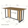 Bàn ăn INDO chân sắt mặt gỗ nhiều màu BA68053