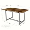 Bàn ăn Erica mặt gỗ tràm khung chân sắt BA68051