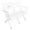 Ghế băng có tựa lưng gấp gọn sắt sơn trắng GBD008