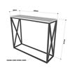 Bàn console, bàn trang trí gỗ cao su chân sắt chữ X CST003