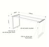 Kích thuớc chân sắt tam giác lắp ráp cho bàn 160x60cm