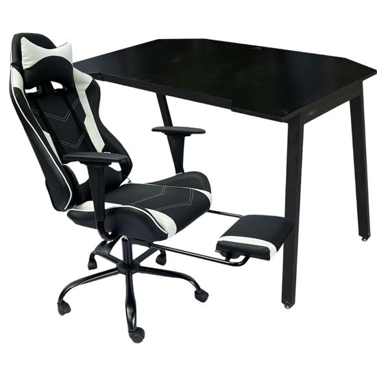 Combo Bàn Game 70x120cm Và Ghế Game Ngả Lưng Có Gác Chân CBG68005