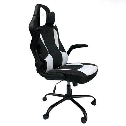 Ghế chơi game đen trắng tay lật RC66 GC68014