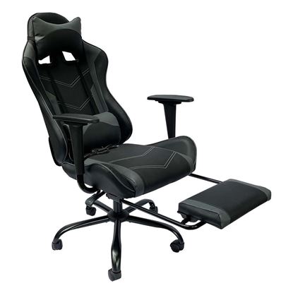 Ghế chơi game 7188 ngả lưng có gác chân đen xám GC68017