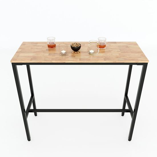 Bàn bar 120x45cm gỗ cao su chân sắt sơn tĩnh điện BB003