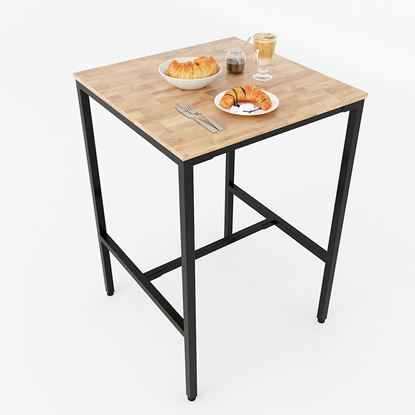 Bàn bar vuông 70cm gỗ cao su chân sắt sơn tĩnh điện BB002