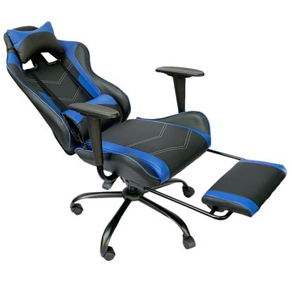 Ghế chơi game 7188 ngả lưng có gác chân xanh đen GC68022