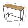 Bàn bar 120x45cm gỗ cao su chân sắt sơn tĩnh điện BB003