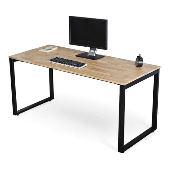 Bàn làm việc gỗ cao su chân sắt lắp ráp hệ Rectang HBRT037