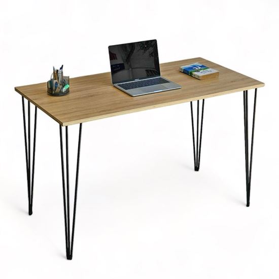 Bàn làm việc 120x60cm gỗ Plywood chân sắt hairpin HOBP027