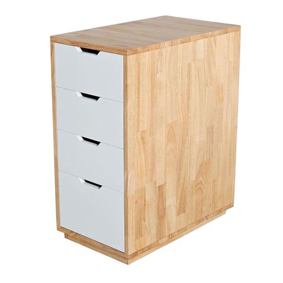 Tủ cá nhân 4 ngăn kéo gỗ cao su 58x35x72cm TCN68019