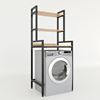 Kệ máy giặt 3 tầng gỗ cao su khung sắt lắp ráp 72x60x180cm KMG68014