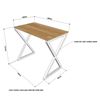 Bàn Mini 80x50x75(cm) gỗ cao su chân chữ X lắp ráp IDE68014
