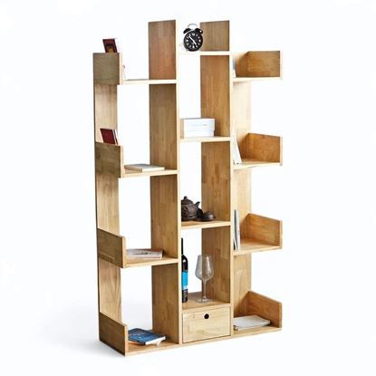 Kệ sách Maze 90x30x160cm gỗ cao su KS68297