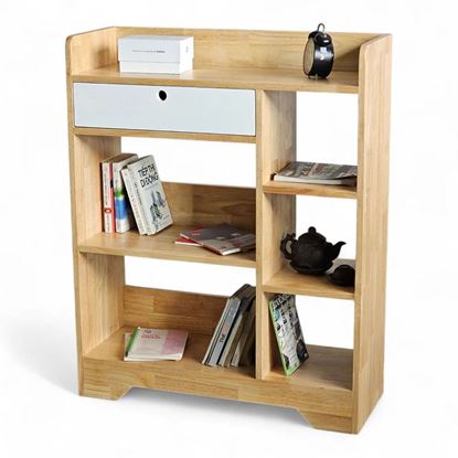 Kệ sách Combi 80x30x100cm gỗ cao su KS68296