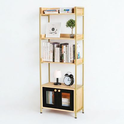 Kệ sách ngăn tủ AURA 60x30x160cm gỗ cao su KS68298